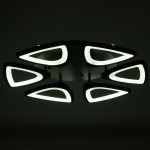 Люстра с ПДУ 59122/6BK LED 110Вт 3 режима диммер черный 40х40х14 см