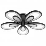 Люстра с ПДУ 59125/5BK LED 90+90Вт 3 режима диммер черный 65х65х14 см