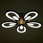 Люстра с ПДУ 59125/5BK LED 90+90Вт 3 режима диммер черный 65х65х14 см