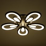 Люстра с ПДУ 59125/5BK LED 90+90Вт 3 режима диммер черный 65х65х14 см