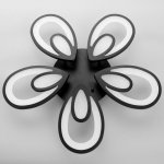 Люстра с ПДУ 59125/5BK LED 90+90Вт 3 режима диммер черный 65х65х14 см