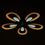 Люстра с ПДУ 59125/5BK LED 90+90Вт 3 режима диммер черный 65х65х14 см