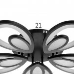 Люстра с ПДУ 59125/5BK LED 90+90Вт 3 режима диммер черный 65х65х14 см