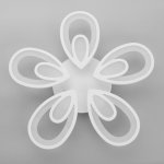 Люстра с ПДУ 59125/5WT LED 90+90Вт 3 режима диммер белый 65х65х14 см