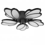 Люстра с ПДУ 59133/5BK LED 70+70Вт 3 режима диммер черный 67х67х14 см