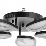 Люстра с ПДУ 59128/5BK LED 70+70Вт 3 режима диммер черный 67х67х14 см