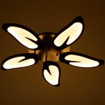 Люстра с ПДУ 59128/5BK LED 70+70Вт 3 режима диммер черный 67х67х14 см