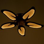 Люстра с ПДУ 59128/5BK LED 70+70Вт 3 режима диммер черный 67х67х14 см