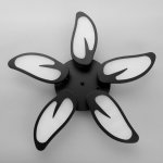 Люстра с ПДУ 59128/5BK LED 70+70Вт 3 режима диммер черный 67х67х14 см