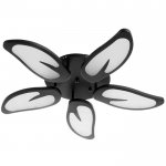 Люстра с ПДУ 59128/5BK LED 70+70Вт 3 режима диммер черный 67х67х14 см