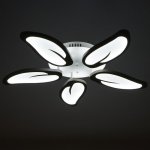 Люстра с ПДУ 59128/5WT LED 70+70Вт 3 режима диммер белый 67х67х14 см