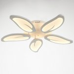 Люстра с ПДУ 59128/5WT LED 70+70Вт 3 режима диммер белый 67х67х14 см