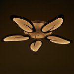 Люстра с ПДУ 59128/5WT LED 70+70Вт 3 режима диммер белый 67х67х14 см