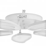 Люстра с ПДУ 59128/5WT LED 70+70Вт 3 режима диммер белый 67х67х14 см