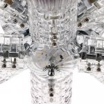 Люстра 86302/8 E14 40Вт+LED 9Вт хром 60х60х19 см