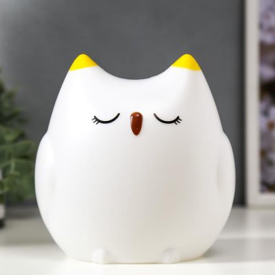 Ночник Ночник " Совушка" LED от батареек 3хАА белый 11х13х16 см