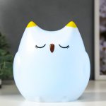 Ночник " Совушка" LED от батареек 3хАА белый 11х13х16 см