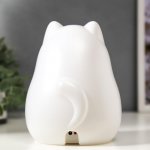 Ночник " Котенок" LED от батареек 3хАА белый 11,5х12,5х17 см