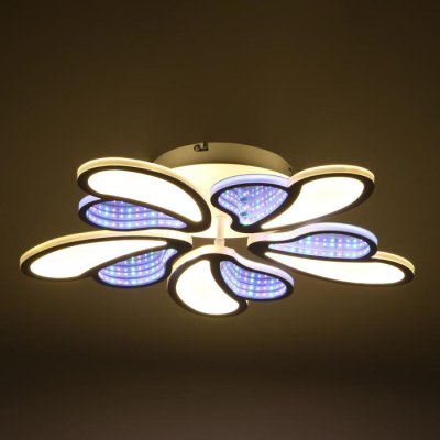 Люстра с ПДУ 69663/5WT LED 125Вт диммер 3000-6000K белый 50х50 см Люстра с ПДУ 69663/5WT LED 125Вт диммер 3000-6000K белый 50х50 см