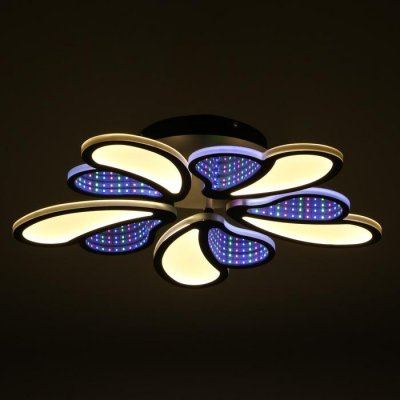 Люстра с ПДУ 69663/5BK LED 125Вт диммер 3000-6000K черный 50х50 см Люстра с ПДУ 69663/5BK LED 125Вт диммер 3000-6000K черный 50х50 см