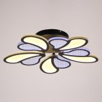 Люстра с ПДУ 69663/5BK LED 125Вт диммер 3000-6000K черный 50х50 см