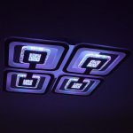 Люстра с ПДУ 69667/5WT LED 275Вт диммер RGB 3000-6000K белый 48х48х10 см