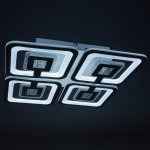 Люстра с ПДУ 69667/5WT LED 275Вт диммер RGB 3000-6000K белый 48х48х10 см