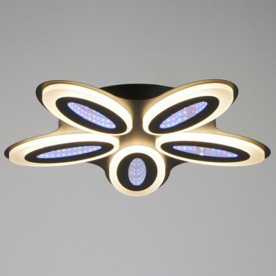 Люстра с ПДУ 69668/5BK LED 85Вт диммер 3000-6000K черный 49х49 см