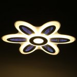 Люстра с ПДУ 69670/6+1WT LED 124Вт диммер 3000-6000K белый 52х52 см