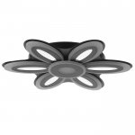 Люстра с ПДУ 69670/6+1BK LED 124Вт диммер 3000-6000K черный 52х52 см