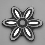 Люстра с ПДУ 69670/6+1BK LED 124Вт диммер 3000-6000K черный 52х52 см