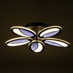 Люстра с ПДУ 69671/5BK LED 100Вт диммер 3000-6000K черный 49х49 см