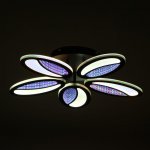 Люстра с ПДУ 69671/5BK LED 100Вт диммер 3000-6000K черный 49х49 см