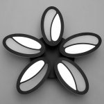 Люстра с ПДУ 69671/5BK LED 100Вт диммер 3000-6000K черный 49х49 см