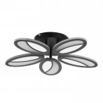 Люстра с ПДУ 69671/5BK LED 100Вт диммер 3000-6000K черный 49х49 см