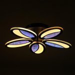 Люстра с ПДУ 69671/5BK LED 100Вт диммер 3000-6000K черный 49х49 см