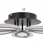 Люстра с ПДУ 69664/5BK LED 115Вт диммер 3000-6000K черный 55х55 см