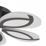 Люстра с ПДУ 69664/5BK LED 115Вт диммер 3000-6000K черный 55х55 см