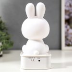 Ночник "Зайчонок" LED от батареек 4хАА USB RGB белый 9х9х19,5 см