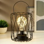 Ночник 16125/1 LED от батареек 3хАА черный 17х17х21 см