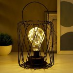 Ночник 16125/1 LED от батареек 3хАА черный 17х17х21 см