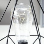 Ночник 16126/1 LED от батареек 3хАА черный 17,5х19,5х28 см