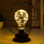 Ночник 16127/1 LED от батареек 3хАА черный 20х20х23 см