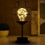 Ночник 16130/1 LED от батареек 3хАА черный 12х12х27,5 см