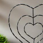 Ночник "Сердце" LED от батареек 3хАА черный 10х18,5х29,8 см