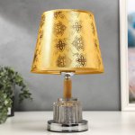 Лампа настольная 16131/1SL E27 40Вт+LED подсветка серебро 21х21х32 см