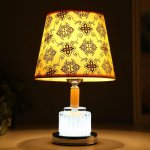 Лампа настольная 16131/1SL E27 40Вт+LED подсветка серебро 21х21х32 см