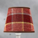 Лампа настольная 16132/1 E27 40Вт+LED подсветка бело-бордовый 21х21х33 см