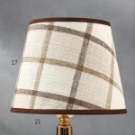 Лампа настольная 16133/1 E27 40Вт+LED подсветка золото 21х21х33 см