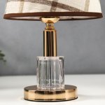 Лампа настольная 16133/1 E27 40Вт+LED подсветка золото 21х21х33 см